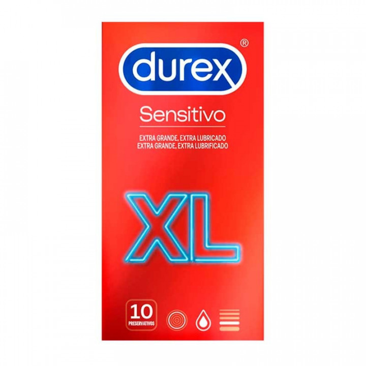 Durex Preservativos Sensitivo XL 10 unidades Condones.