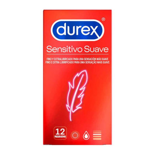 Durex Natural Sensitivo Suave 12 Unidades Condones.