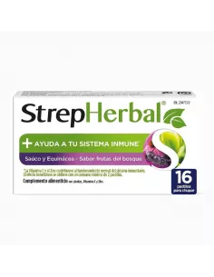 Strepherbal 16 Pastillas Para Chupar Sabor Sauco Y Equinacea
