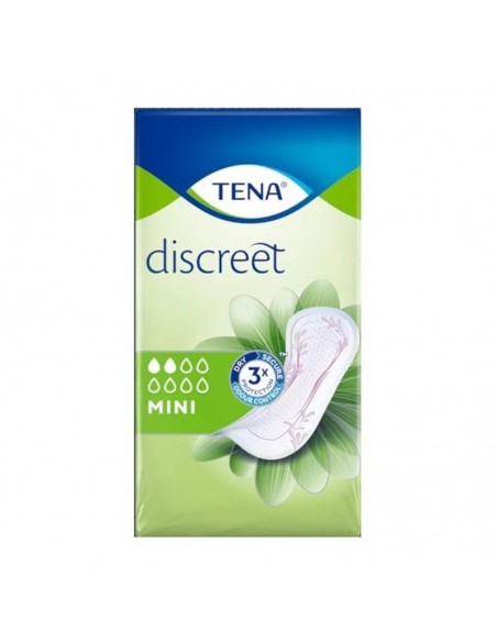 Tena Discreet Compresas  Mini  Absorcion 115 Ml 20 Unidades