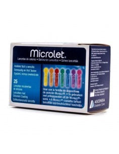 MICROLET DE COLORES LANCETAS 25 U