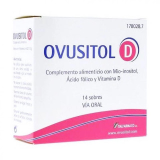 Ovusitol D 14 Sobres con Ácido Fólico, Mio-Inositol y Vitamina D.