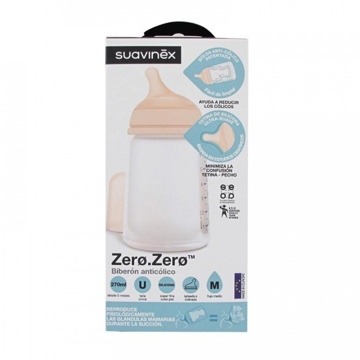 Suavinex Biberón Anticólico T Silicona Suavinex M 270ml.