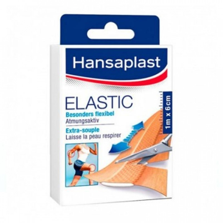 HANSAPLAST APOSITO ELASTIC+ APOSITO ADHESIVO TIRA 1 M X 6 CM