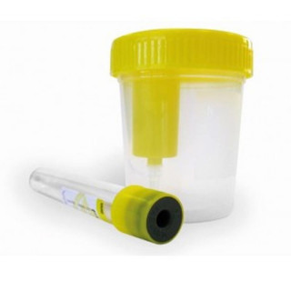 ACOFAR ENVASE ESTERIL TAPA AMARILLA TUBO VIDRIO DE VACIO