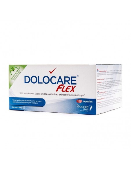Dolocare Flex 180 Capsula La Curcuma Ayuda A La Flexibilidad De Las Articulaciones