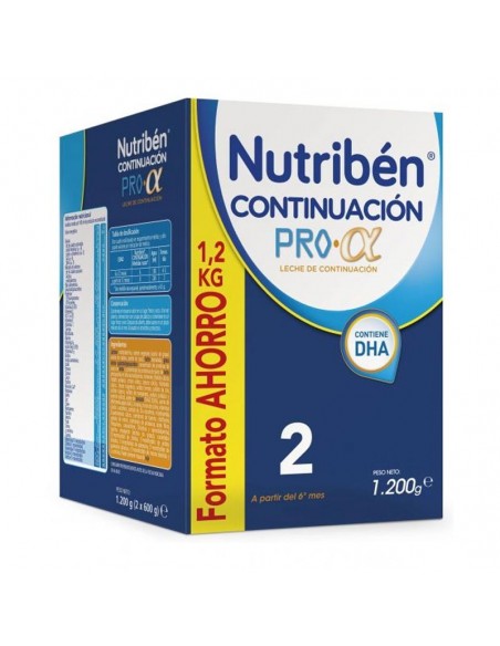 NUTRIBEN LECHE CONTINUACION PACK FORMATO AHORRO 2 ENVASES 800 G