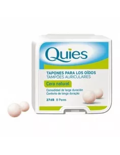 Tapones Oidos Cera Natural Quies 8 Pares Para 27 Db