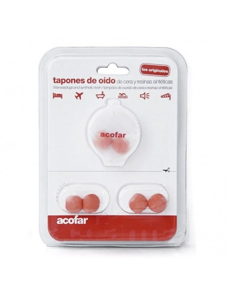 ACOFAR TAPONES OIDOS CERA Y RESINAS SINTETICAS ACOFAR 6 UNIDADES