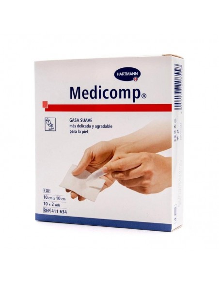 Hartmann Medicom Gasa Esteril Compresas Non Women Compresas 10 X 10 Cm 10 Sobres 2 Unidades