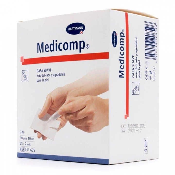 HARTMANN MEDICOM GASA ESTERIL COMPRESAS NON WOMEN COMPRESAS 10 X 10 CM 25 SOBRES