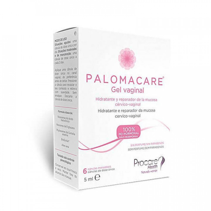PALOMACARE GEL HIDRATANTE VAGINAL, 6 MONODOSIS, 5 ML
