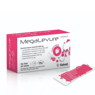 Megalevure 10 Sticks Sabor Fresa.﻿