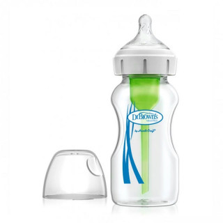 Dr Brown's Biberón Boca Ancha Vidrio Anticólicos 270ml.