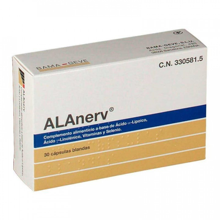 Alanerv 30 Cápsulas blandas.  - Parafarmacia Cartagena 24h