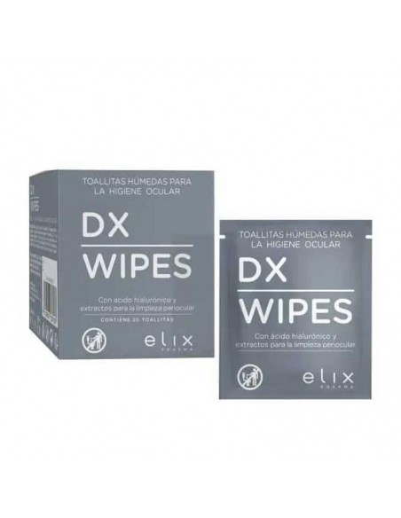 DX WIPES TOALLITAS HUMEDAS PARA HIGIENE OCULAR 20 UNIDADES
