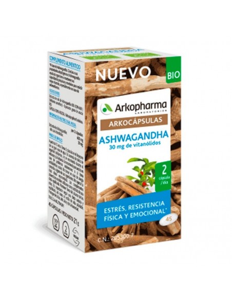 Arkocapsulas Ashwagandha Bio 45 Capsulas