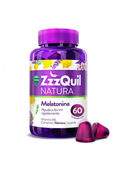 ZZZQUIL NATURA 60 GOMINOLAS MELATONINA AYUDA A DORMIR RAPIDAMENTE