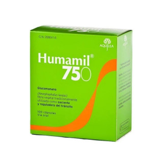 Aquilea Glucomanano Humamil 750mg 100 Cápsulas.