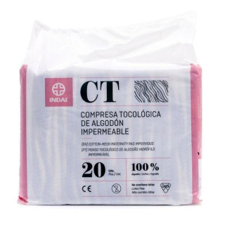 Indas Maternity 20 Compresas Tocológicas de Agoldón Hidrofilo Impermeable.