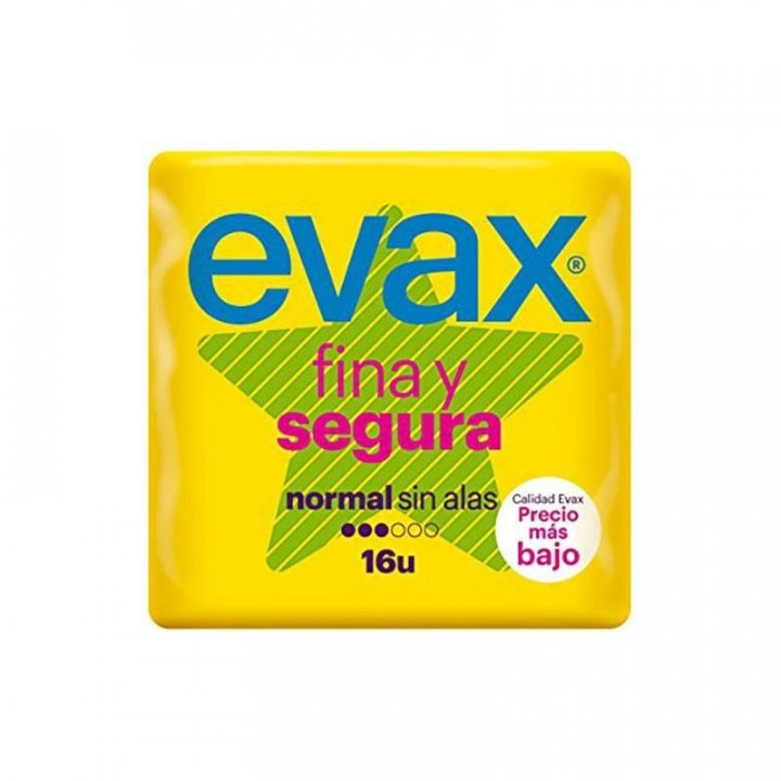 Evax Compresas Tocológicas Fina y Segura Normal 16 Compresas.