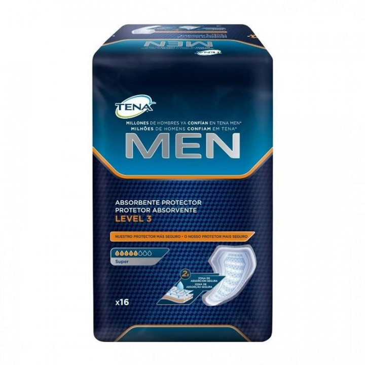 Tena Men Level 3 Absorción Súper 440ml 16 Unidades.