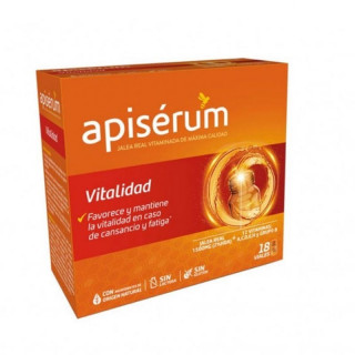 APISERUM VITALIDAD  18 VIALES FAVORECE Y MANTIENE LA VITALIDAD EL CANSANCIO Y LA FATIGA