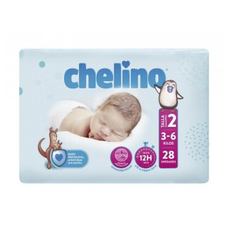 Chelino Pañal Fashion & Love Talla 2-3 a 6 kg 28 Pañales.