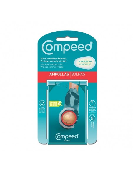 Compeed Ampollas Planta Del Pie 5 Apositos, Alivio Inmediato Del Dolor, Protege Contra La Friccion