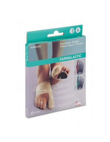 Farmalastic Corrector Doble Juanetes Y Plantar Farmalastic G Pie Izdo T- Gde