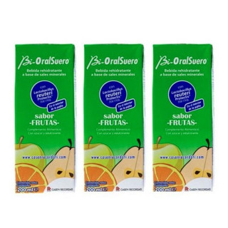 Bioralsuero Sabor Frutas 3 Tetabrick 200ml﻿.