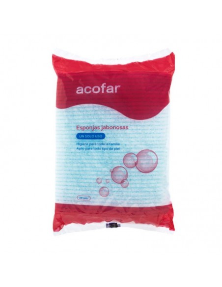 ACOFAR ADULTO ESPONJA ENJABONADA DESECHABLE 24 ESPONJAS