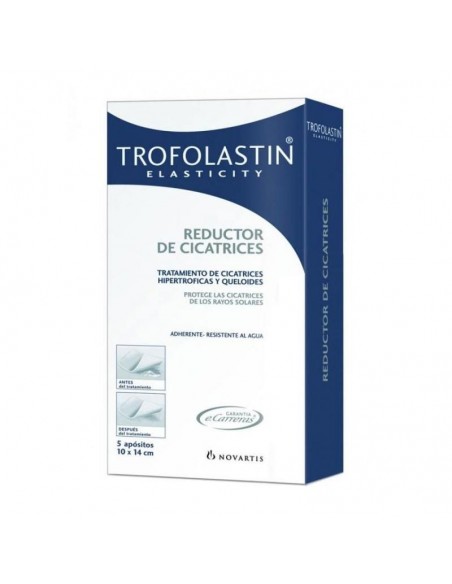Carreras Trofolastin Elasticity Reductor Cicatrices 10X14 Cm 5 Apositos Protege De Los Rayos Solares