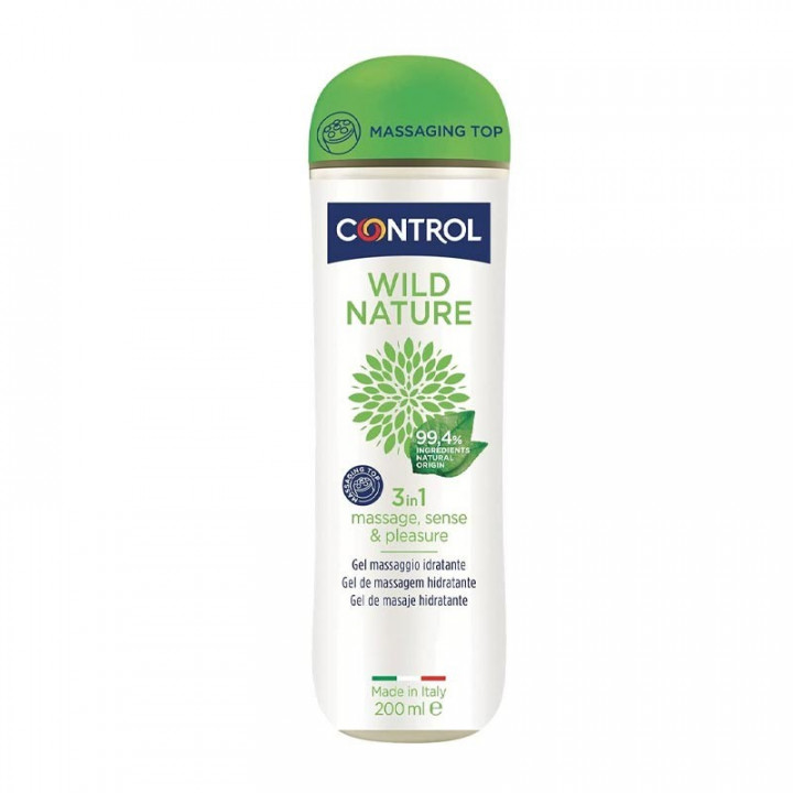 Control Wild Nature 3 en 1 Gel de Masaje Hidratante 200ml.