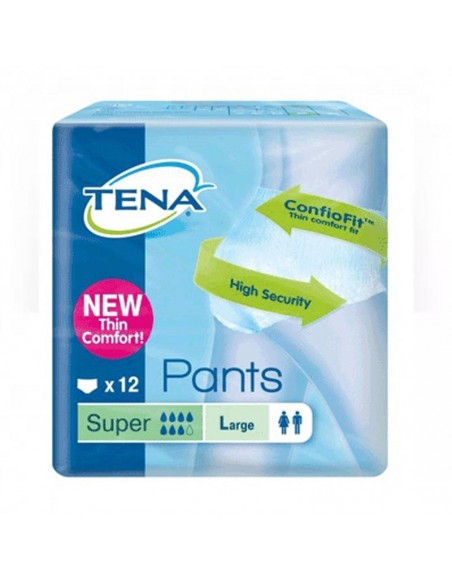 TENA PANTS SUPER TALLA GRANDE G ABSORCION 1200 ML 12 UNIDADES