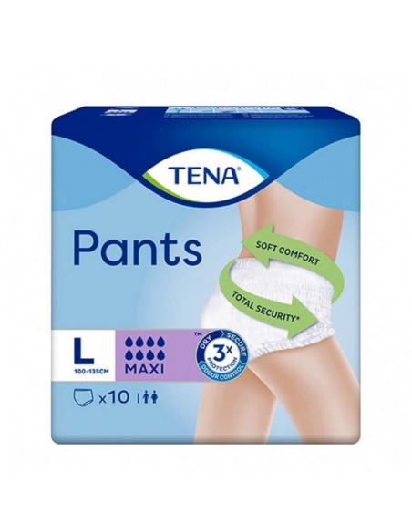 Tena Pants Maxi Talla Grande G Absorcion Maxima Del Mercado 2500 Ml10 Unidades