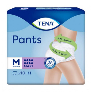 TENA PANTS MAXI TALLA MEDIANA M ABSORCION MAXIMA DEL MERCADO 2500 ML10 UNIDADES