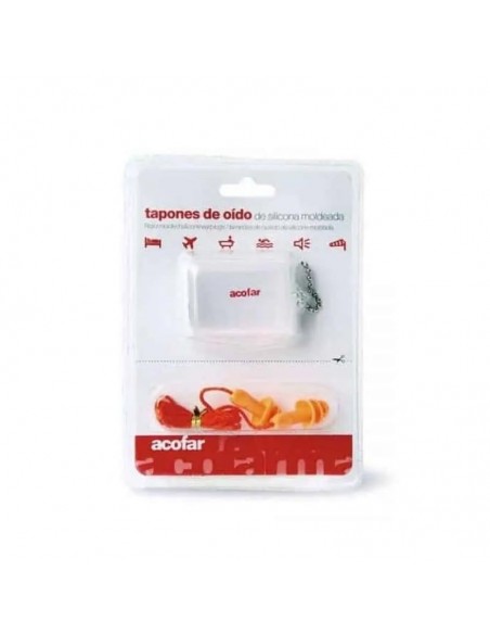 TAPONES OIDOS SILICONA MOLDEADA ACOFAR 2 UNIDADES