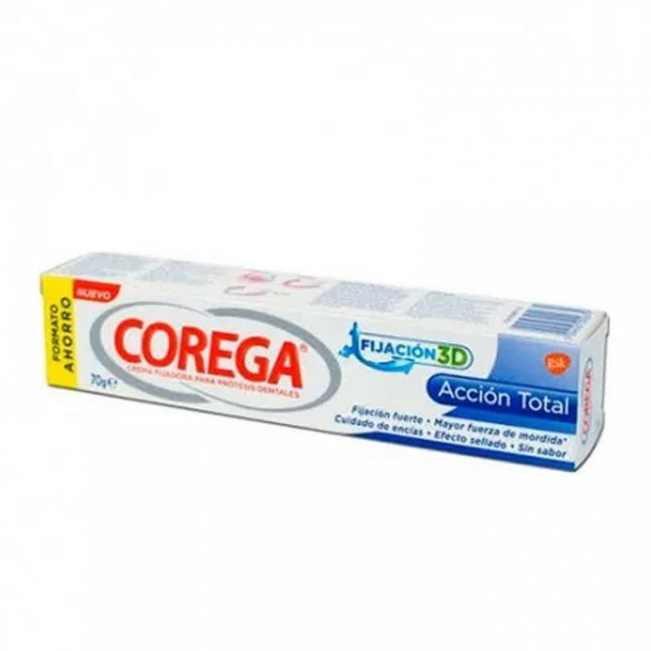 COREGA ACCION TOTAL CREMA FIJADORA ADHESIVO PROTESIS DENTAL 70 G