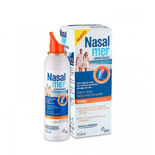 NASALMER SPRAY NASAL 125 ML, NINOS A PARTIR 12 ANOS Y ADULTOS, DESCONGESTION NASAL, RESPIRA MEJOR