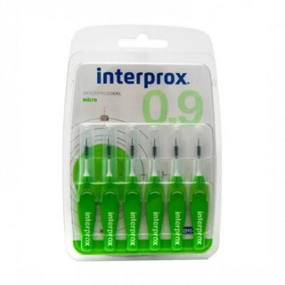 VITIS INTERPROX MICRO 6 CEPILLOS INTERPROXIMALES TALLA ISO 2, PHD (PASSAGE HOLE DIAMETER) 0.9 1,0MM