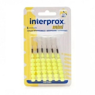 VITIS INTERPROX MINI  6 CEPILLOS INTERPROXIMALES TALLA ISO3,PHD(PASSAGE HOLE DIAMETER)1,1 1,2MM