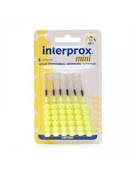 VITIS INTERPROX MINI  6 CEPILLOS INTERPROXIMALES TALLA ISO3,PHD(PASSAGE HOLE DIAMETER)1,1 1,2MM