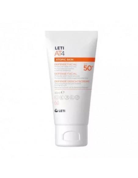 LETI AT4 ATOPIC SKIN DEFENSE FACIAL PIEL ATOPICAS SPF 50+ CARA Y LABIOS