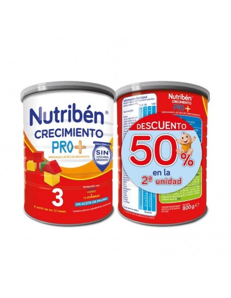Nutriben Leche de Crecimiento Pro + Duplo 2x800 gr