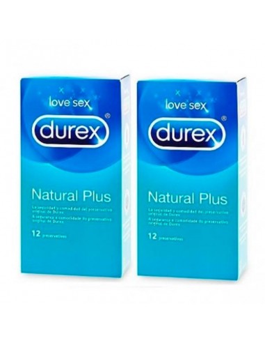 DUREX LOVE SEX NATURAL PLUS PRESERVATIVOS 24 PRESERVATIVOS 2 CAJAS DE 12 UDS.