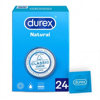 Durex Natural Plus Formato Ahorro 24 Unidades Condones.