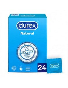 DUREX NATURAL PLUS FORMATO AHORRO 24 PRESERVATIVOS DE...