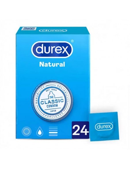 DUREX NATURAL PLUS FORMATO AHORRO 24 PRESERVATIVOS DE RECKITT BENCKISER HEALTCARE