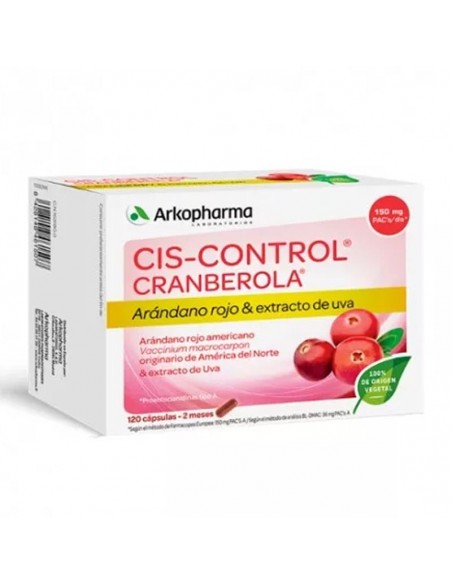 Arko Cranberola Ciscontrol Arandanos Americano (Chamberry) 140 Mg 120 Capsulas,Con Extrato De Uva